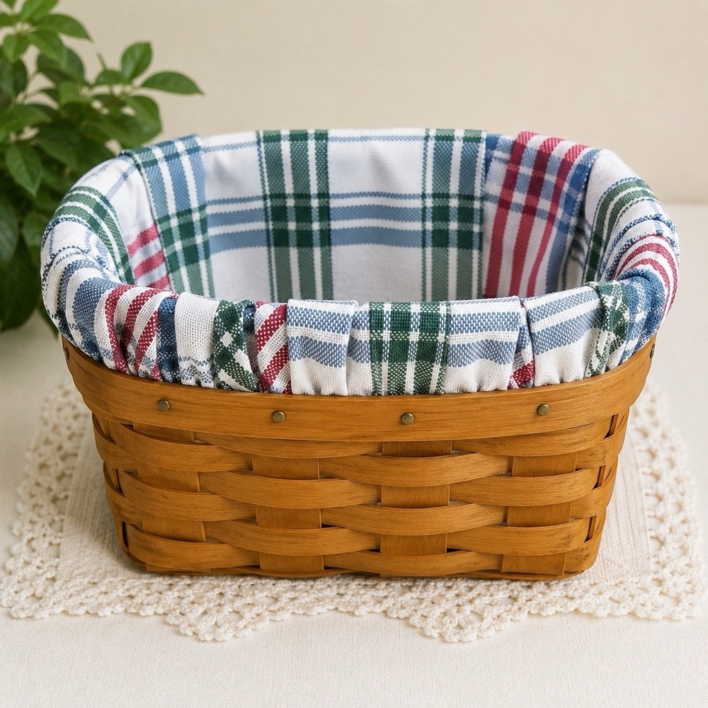 LONGABERGER 1997 HORIZON PLAID LINER #258362 NOS NEW